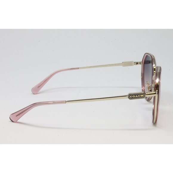 Coach HC7141-90050J Transparent Pink Gold 54mm Geometric Metal Womens Sunglasses main image 4